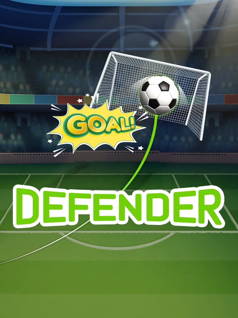 Tarjeta de defensa o arcade con atmósfera intensa